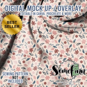 Fabric Realistic Mock-Up / Blanket Mock Up / Easy Editable from mobile / File Digital Mock up / png file PSD / Instructions Included