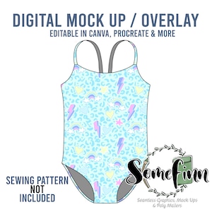 Swimsuit Mock-Up / Swim Suit Mock Up / Digital Mockup for clothing bathing suit / PNG / Instructions Included