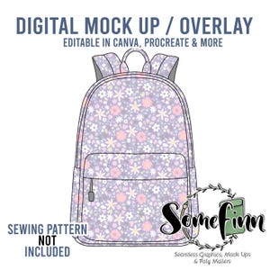 Rucksack Handtasche Mock-Up / Geldbörse Mock-Up / Digitales Mock-up für Handtasche / Windeltasche / PNG