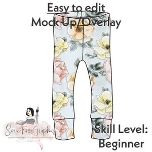 Leggings Mock-Up / Legging Mock Up / Digital Mock up for clothing, pants, kids, baby, adult / PNG / Instructions Included