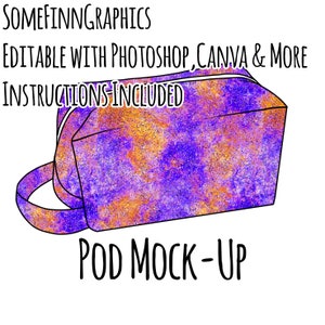 Pod Bag Mock-Up / Windel Mock Up / Digital Mock Up für Handtasche / Tote Windeltasche / Photoshop und PNG / Anleitung enthalten
