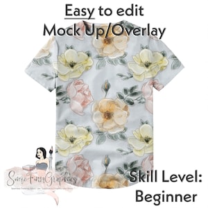 Realistic T-Shirt Mock-Up / Easy Tee Shirt Mock Up / Editable from mobile / Digital Mock up / Png Canva / Instructions Included