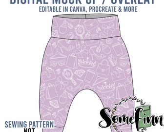 Pants Mock-Up / Mockup Pants / Mock Up Kid / Digital Mock Up / PNG Mockups / Canva Mockup Template / Procreate Mockups