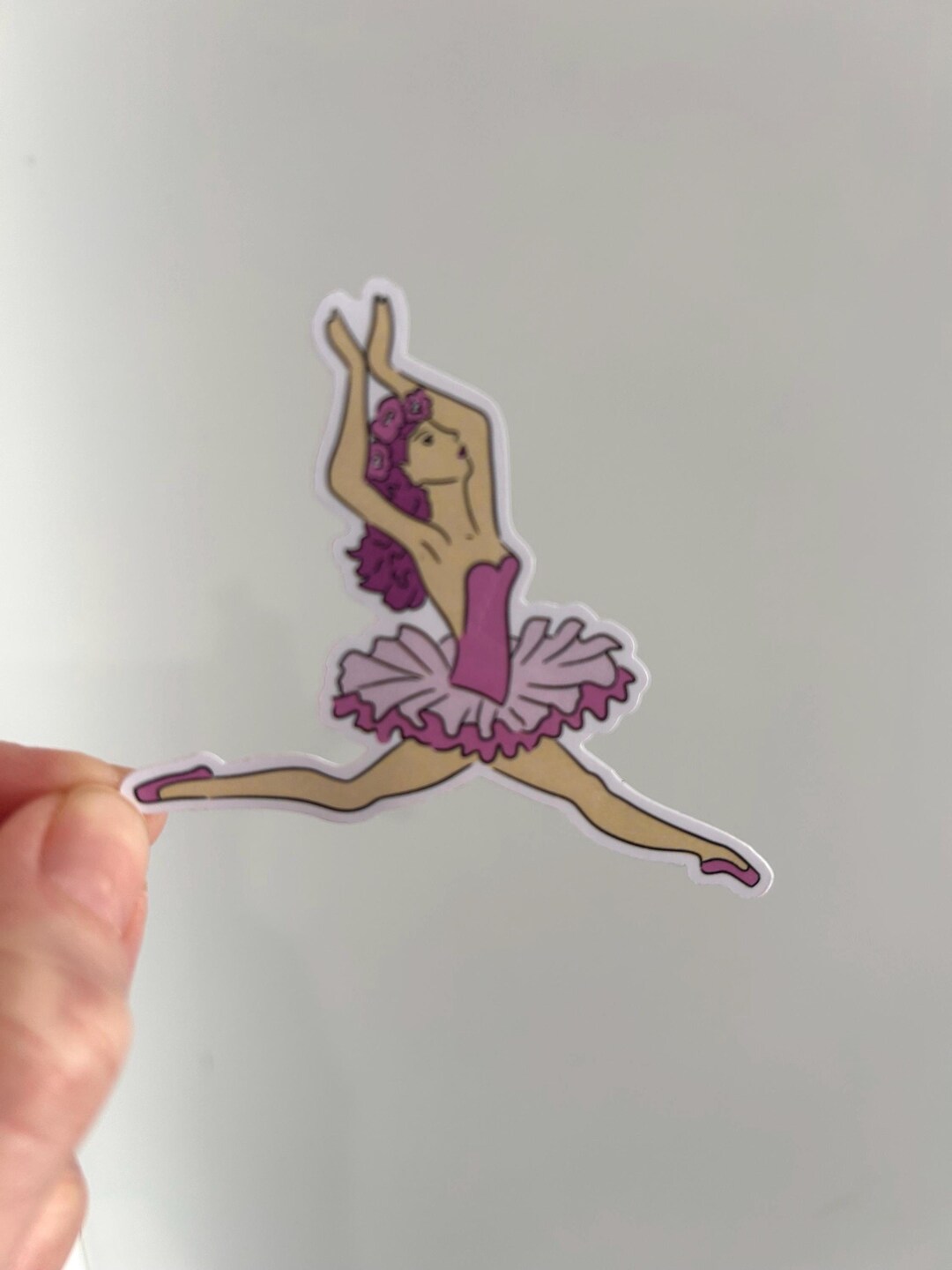 Pink Ballerina, Vinyl Sticker for Water Bottle, Trending Stickers ...