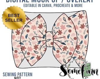 Bow Mock-Up / Bows Mock Up / Digital Mock up for bow headband / baby toddler kids bow / Photoshop and PNG / Instructions Included