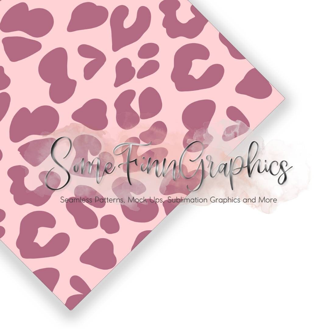 Pink Leopard Cheetah Print Digital Paper Seamless Pattern for | Etsy