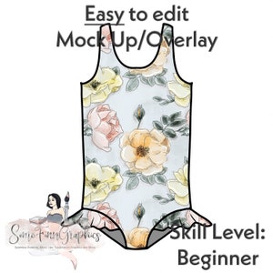 Swimsuit Mock-Up / Swim Suit Mock Up / Digital Mockup for clothing bathing suit / Photoshop and PNG / Instructions Included