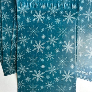 Poly Mailers 6x9, winter shipping bag, biodegradable mailers 6x9, polymail bags, cute mailer supply, christmas designer polymailers envelope