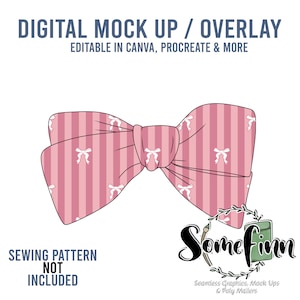 Bow Mock-Up / Bows Mock Up / Digital Mock up for hair bow / baby toddler kids bow / PNG