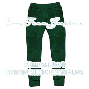 Joggers Mock-Up / Sweatpants Mock Up / Digital Mock up for clothing, pants, kids, baby, adult / Photoshop and PNG / Instructions Included