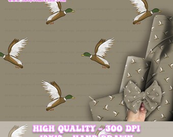 Duck Print Seamless Pattern, Manly Hunting Forest Animal digital printable scrapbook paper instant download, Duck Hunt Repeat Seamless, Call