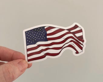 American Flag, Vinyl Sticker for Water Bottle, trending stickers, sticker for laptop,stickers for cups,sticker book,4th of July,military