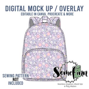 Rucksack Handtasche Mock-Up / Geldbörse Mock-Up / Digitales Mock-up für Handtasche / Windeltasche / PNG