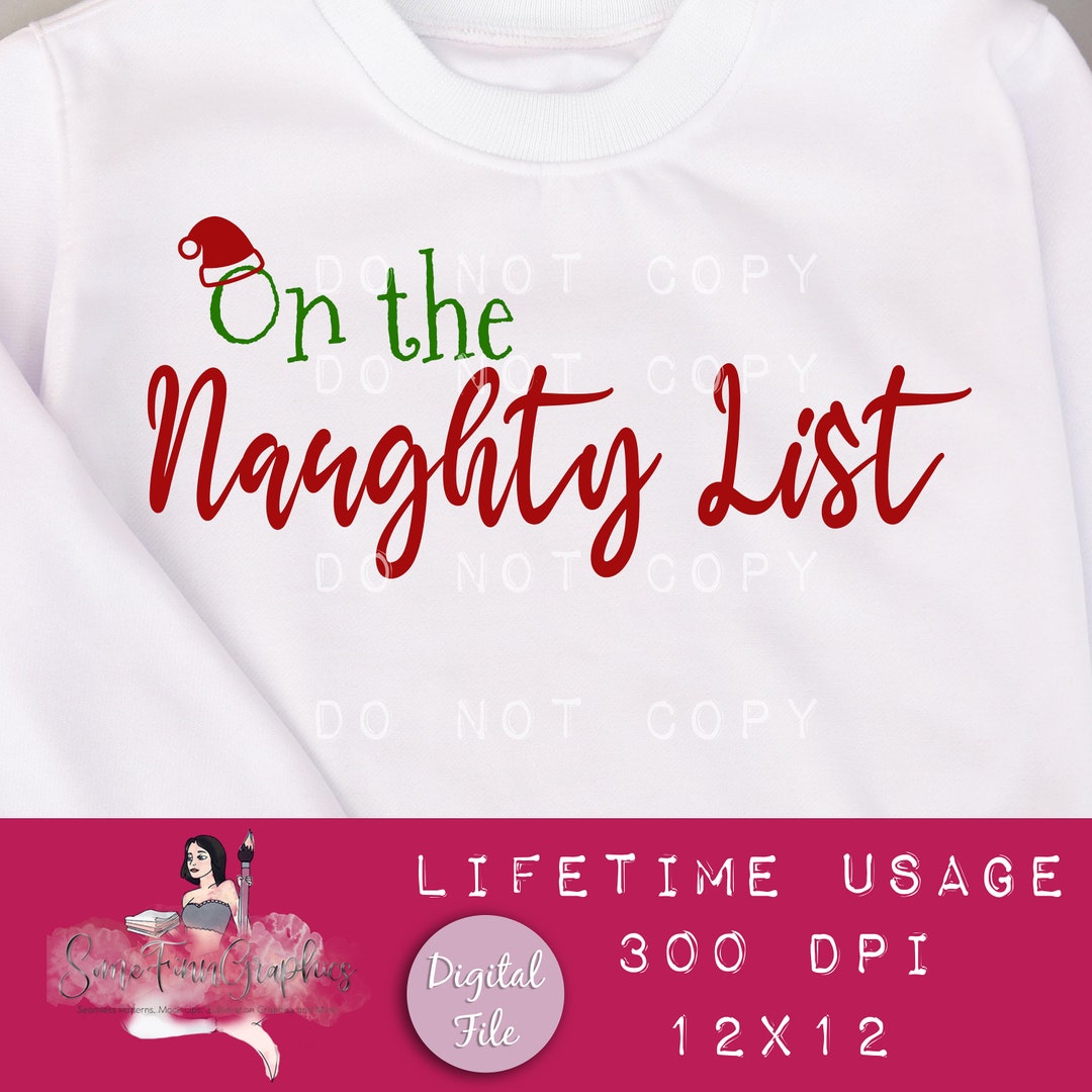 On the Nice List, Naughty List PNG, Sub Png, Christmas