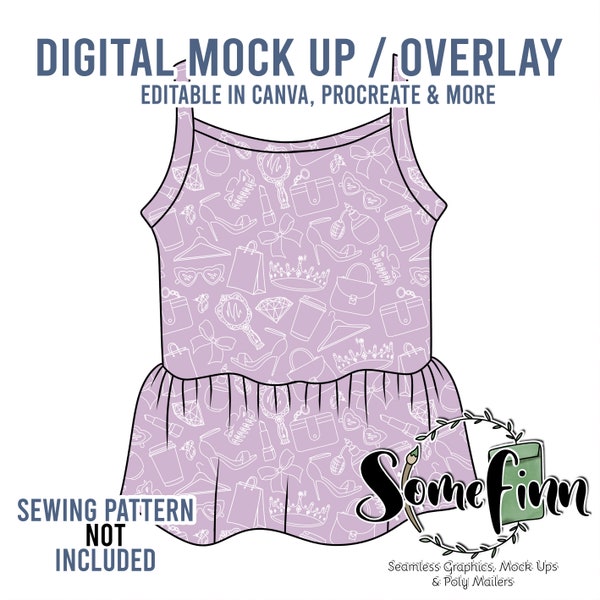 Sleeveless Tank Top Peplum Mock-Up / Tank Peplum Shirt Mock Up / Digital Mock up for clothing / PNG