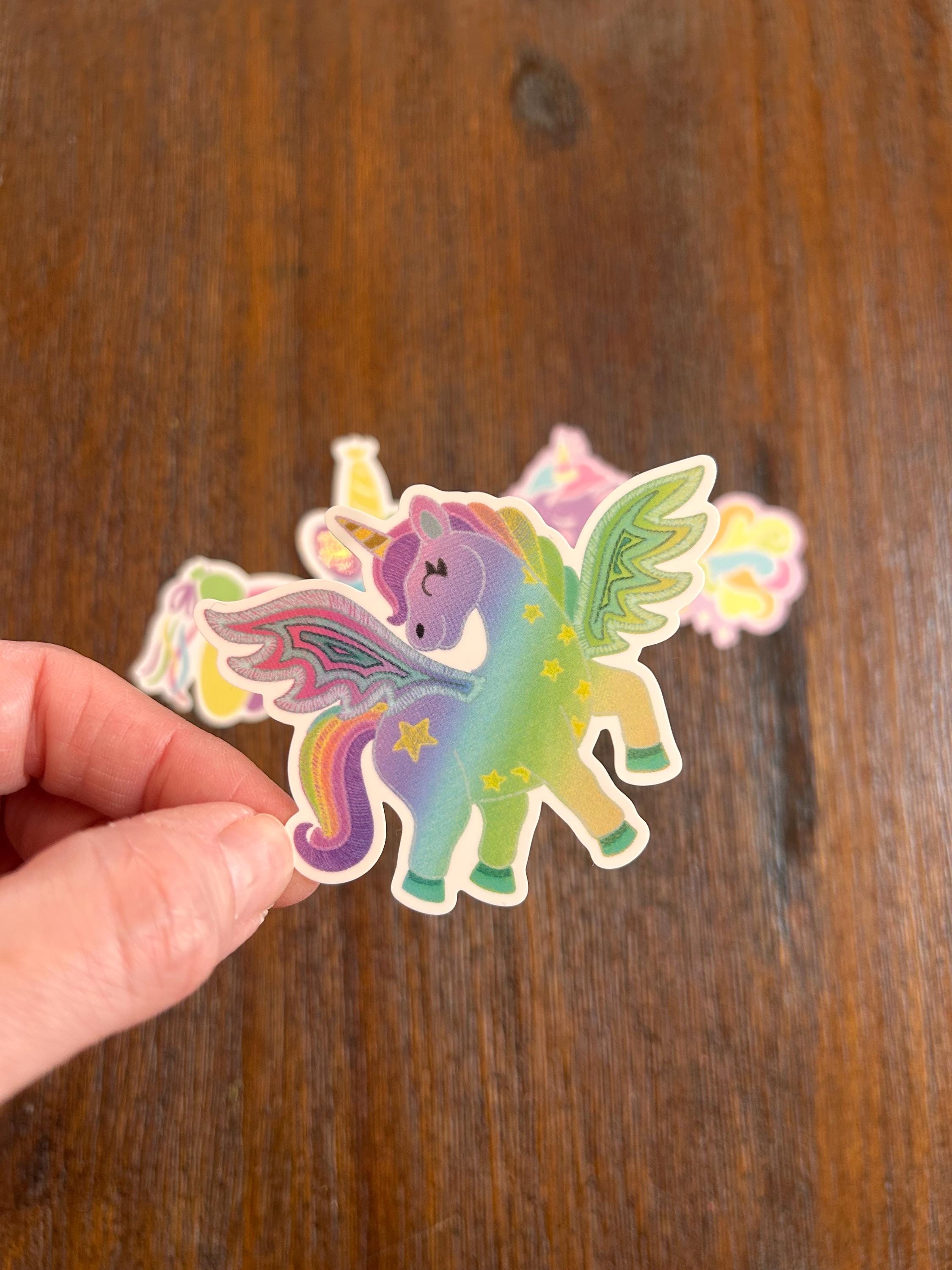 Rainbow Unicorn, Vinyl Sticker for Water Bottle, Trending Stickers ...