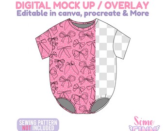 Bubble Romper Mock-Up / Baby Infant Shirt Sweater Jumper Mock Up / Digital Mockup clothing / PNG