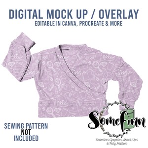 Cross Body Sweater Realistic Mock-Up / Easy Jacket Mock Up / Editable from mobile / Digital Mock up / Png Canva