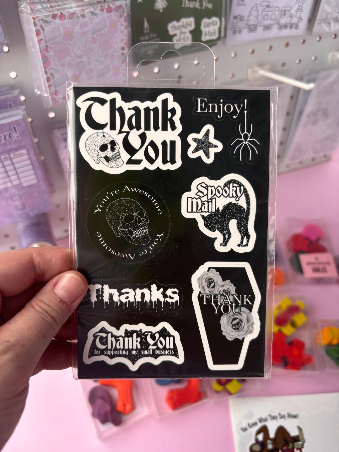 Halloween Thank You Stickers, Spooky Thank You Stickers, Stickers Thank ...