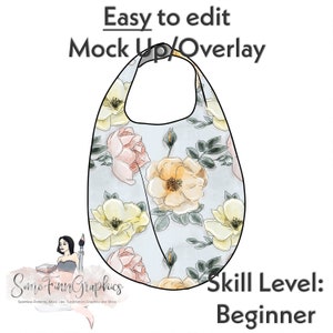 Bib Mock-Up / Bibs Mock Up / Digital Mock up für Smock / PNG / Anleitung enthalten