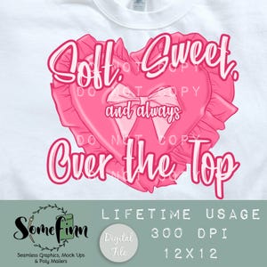 Heart Pillow Pink Digital Design - Ruffles Sweet Sublimation PNG - Funny Cute Quote for Shirts, Mugs, Tumblers, over the top graphic PNG sub