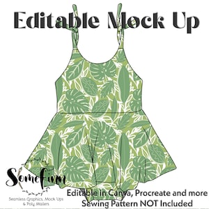 Skirted Leo Mock-Up / Sleeveless Dress Mock Up / Digital Mock up for clothing dress skirt flair shorts / PNG