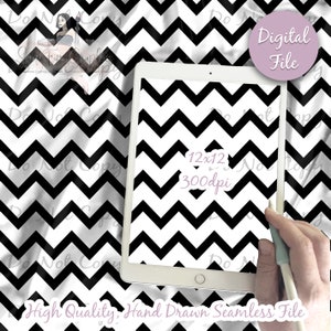 Black and White Chevron Stripes Digital Paper, Seamless Stripe Pattern, Fabric Download, Minimalistic Striped, Digital Printable Scrapbook