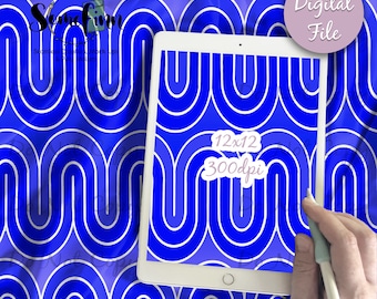 Textura de ondas retrô, design de padrão sem emendas / textura de ondas para tecido ou papel de scrapbooking