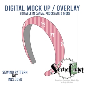 Headband Mock-Up / Head Band Mock Up / Digital Mock up head band / baby toddler kids bow / PNG