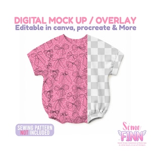 Realistic Bubble Romper Mock-Up / Baby Mock Up / Easy Editable from mobile / Summer Digital Mock up / png file