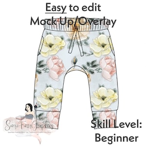 Joggers Mock-Up / Sweatpants Mock Up / Digital Mock up for clothing, pants, kids, baby, adult / PNG / Instructions Included