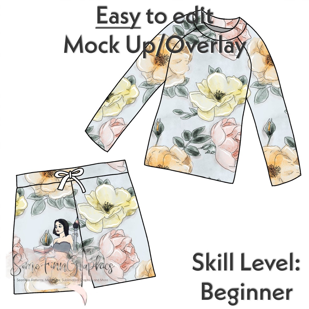 Rash Guard and Board Shorts Mockup / Swim Suit Mock up / Digital