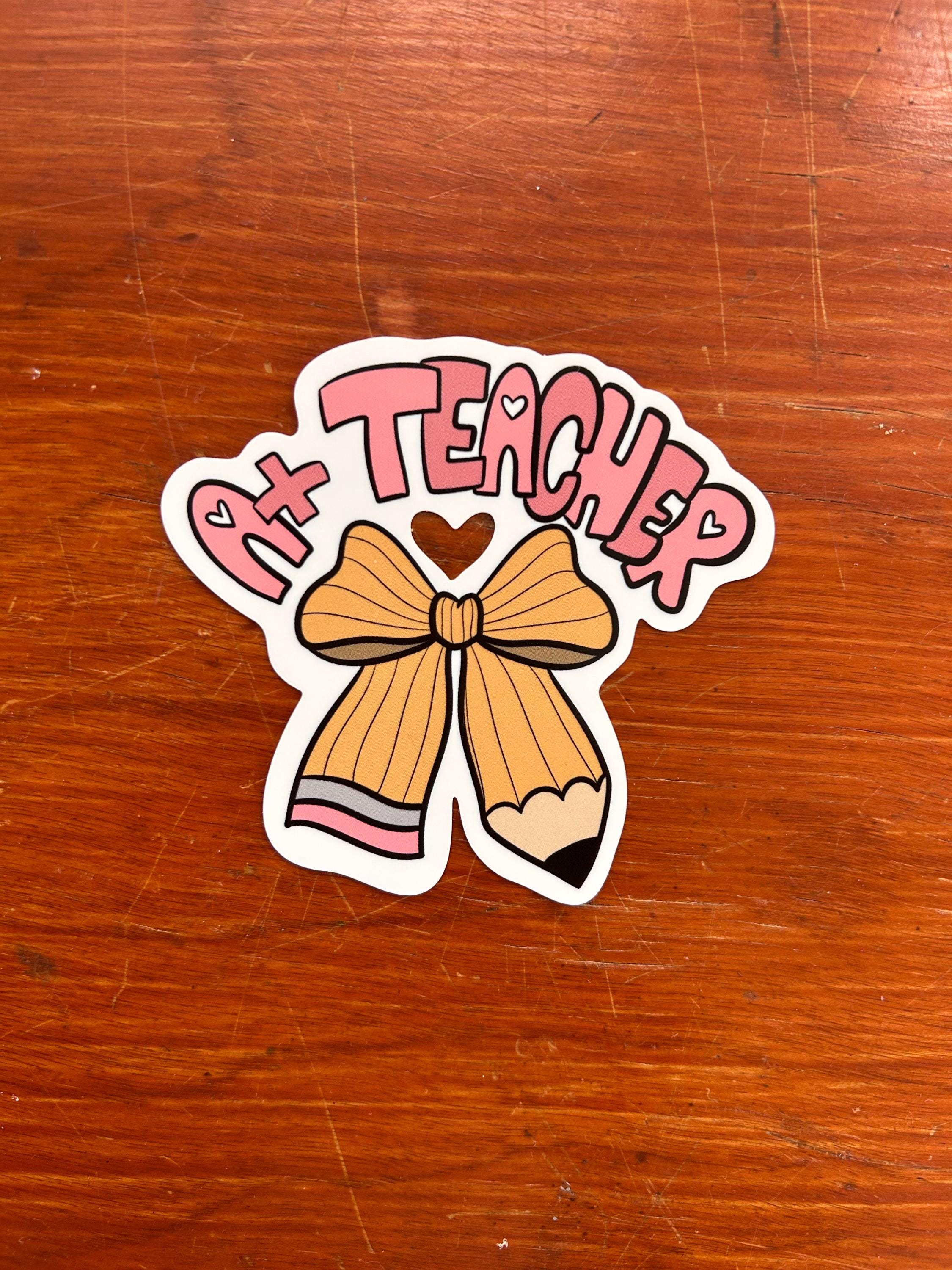 A+ Teacher Sticker, Vinyl Sticker for Water Bottle, Kids Sticker, Child ...