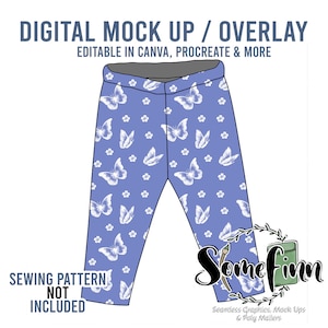Leggings Mockup, Legging MockUp, Pants Mock-Up, Mockup Pants, Digital Mock Up, PNG Mockups, Canva Mockup Template, Procreate Mockups, Easy