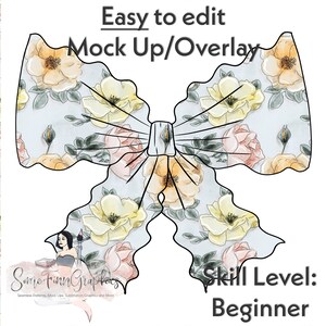 Bow Mock-Up / Bows Mock Up / Digital Mock up for hair bow / baby toddler kids bow / PNG / Instructions Included
