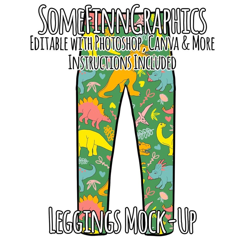 Leggings Mockup, Legging MockUp, Pants Mock-Up, Mockup Pants, Digital Mock Up, PNG Mockups, Canva Mockup Template, Procreate Mockups, Easy image 2