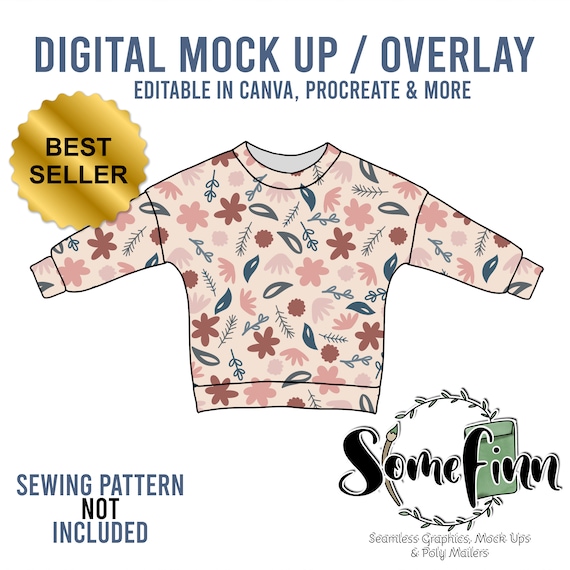Sweater Mock Up, Sweater Mockup, Dolman Sweater Mock Up, Digital Mock Up, PNG Mockups, Canva Mockup Template, Procreate Mockups, Easy Mockup