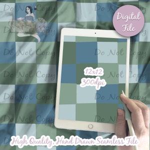 Muted Checkered Digital Paper - Seamless Pattern, plaid Checkers Fabric, Printable Scrapbook paper download, skateboard coordinate punk