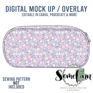 Pod Clutch Bag Mock-Up / Federmäppchen Mock-Up / Digital Mock-up für Handtasche / Wickeltasche / PNG / Anleitung inklusive