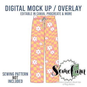 Pajama Pants Mock-Up / Legging Mock Up / Digital Mock up for clothing, pants, kids, baby, adult / PNG