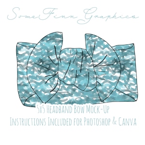 Bow Mock-Up / Bows Mock Up / Digital Mock up for bow headband / baby toddler kids bow / Photoshop and PNG / Instructions Included