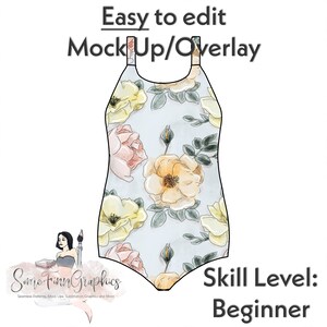 Swimsuit Mock-Up / Swim Suit Mock Up / Digital Mockup for clothing bathing suit / PNG / Instructions Included