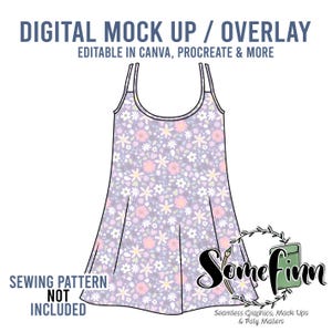 Tank Top Mockup, Flowing Shirt Mock Up, Flutter Summer Shirt Listing Photo, PNG, Editable in Canva, Easy Mockups Shirt, Top Tank