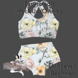 Sports Bra and Underwear Realistic Mock-Up / Undies Mock Up / Editable from mobile / Digital Mock up / PNG Psd files / Instructions Included