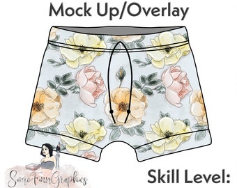 Short Mock-Up / Short Mock Up / Digital Mock up pour vêtements bébé tout-petit enfants shorties / PNG / Instructions incluses