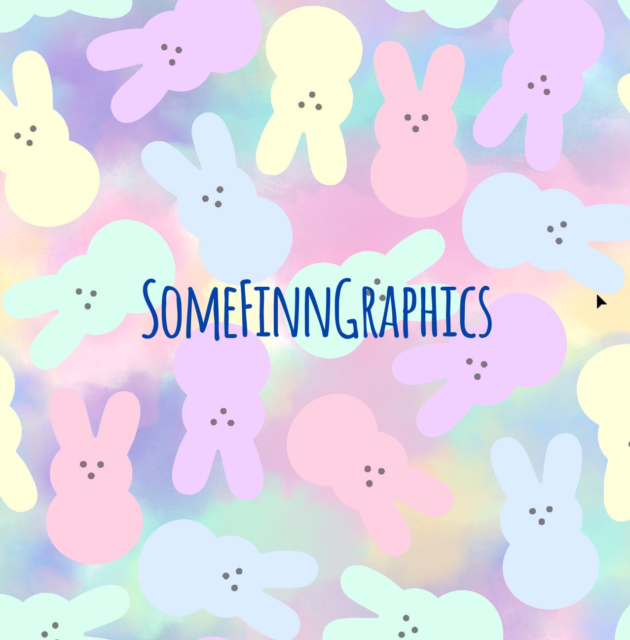 Candy Bunny Digital Paper - Seamless Patterns, Custom Fabric, Printable ...