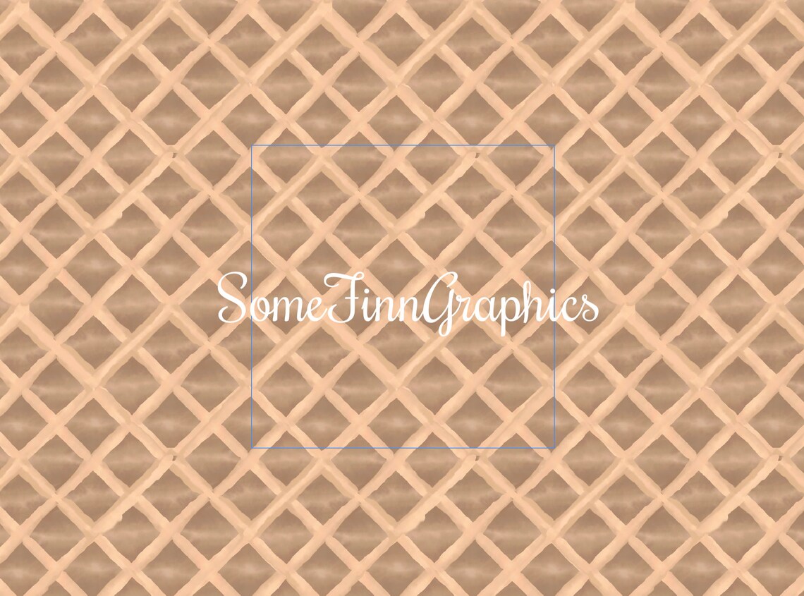 Waffle Pattern Seamless Digital Paper Seamless Waffle Cone