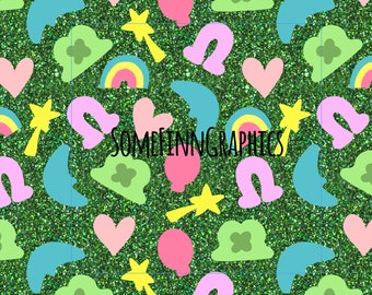 Charms Digital Paper Seamless Lucky Charm Pattern Cereal | Etsy