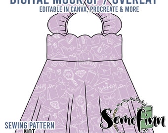 Maquette de chemise festonnée / maquette de haut d'été / maquette numérique pour vêtements bébé bambin enfants shorts / PNG