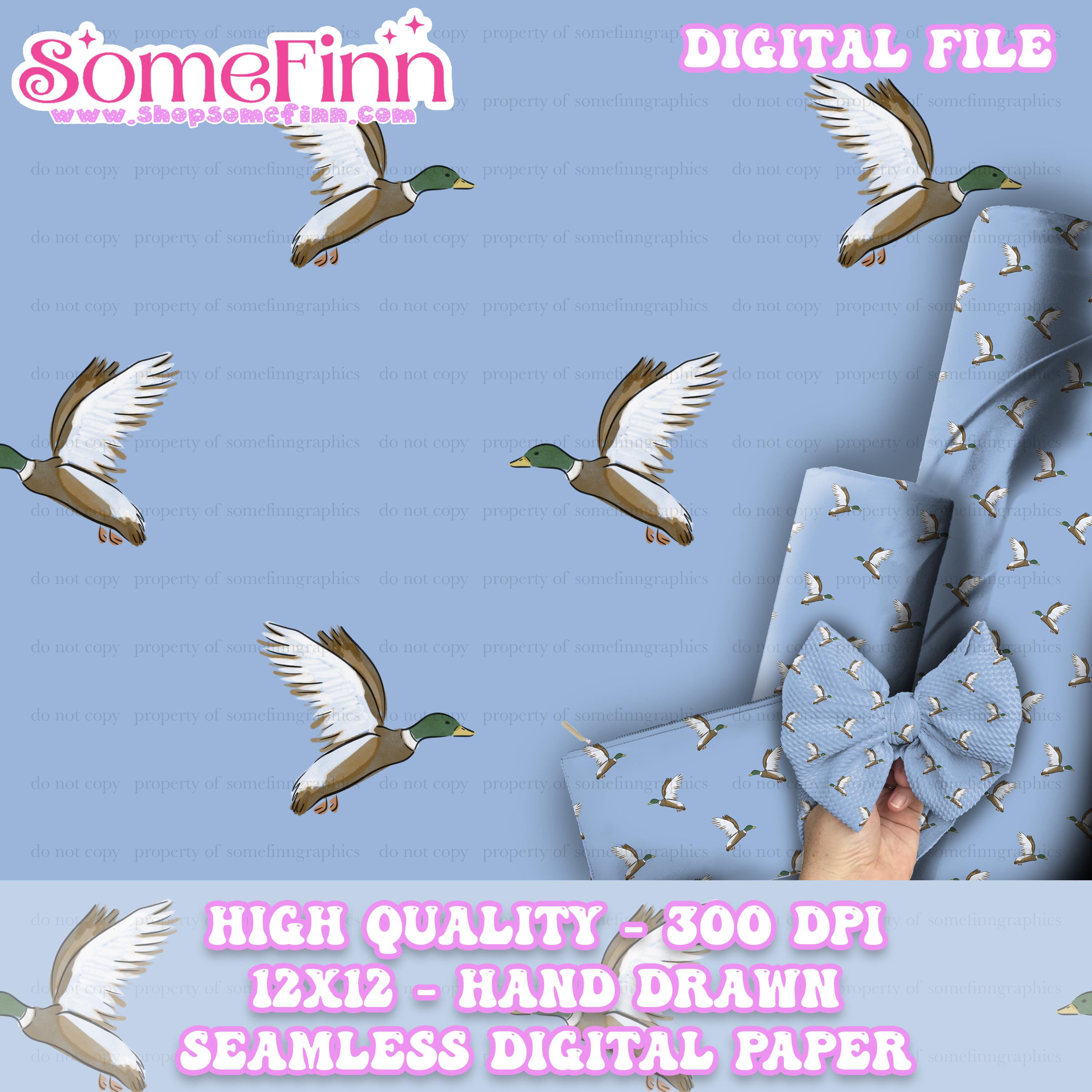 Duck Print Seamless Pattern, Manly Hunting Forest Animal digital printable scrapbook paper instant download, Duck Hunt Repeat Seamless, Call